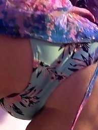 A seasoned woman flaunting her openings