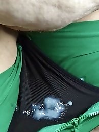 A showcase of a voluptuous Caucasian female revealing her ample derriere and moist intimate area