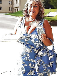 Blonde old MILF is covered with jizz