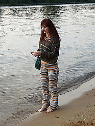 In AKIRA pants near Moscow-river in evening