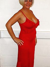 Elegant mature grandmom having giant tits