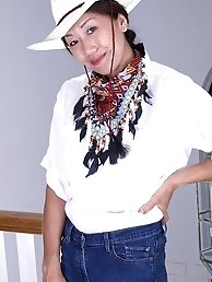 56 year aged grandmother Dottie undresses off in the kitchen