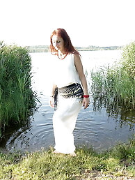 Racy mature g-i-l-fs are giving blowjob