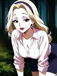 The girl plays the debauchery and shows her skills in this area