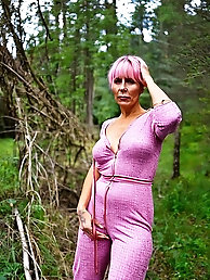 60 Y.O. Old Cunt Pics in Scandanavian Jumpsuit with Pink Hair and Pigtails